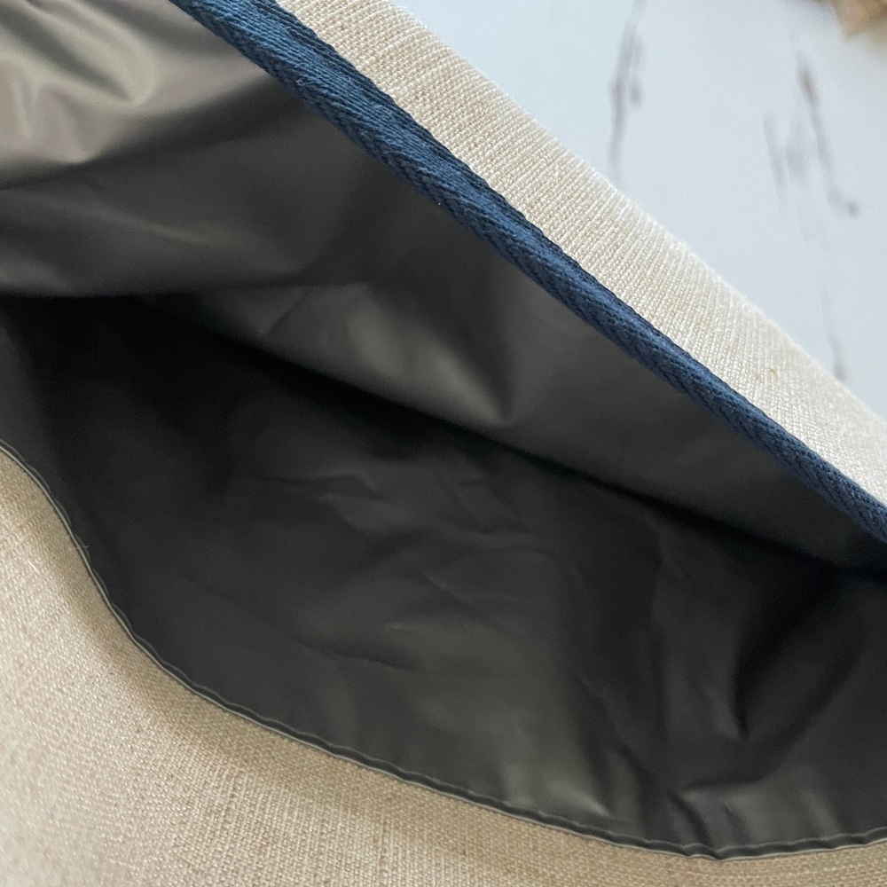 RAE DUNN Weekend Butterfly Tan/Blue Insulated Tote - Picture 10 of 12